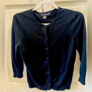 Cable and Gauge cardigan sweater.